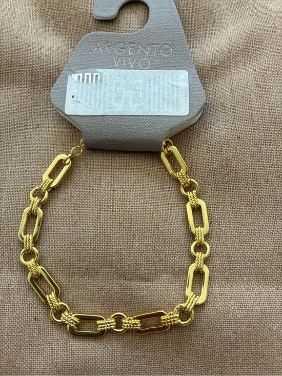 Vivo Jewelry - Vivo Gold-Tone Rectangular Link Necklace
